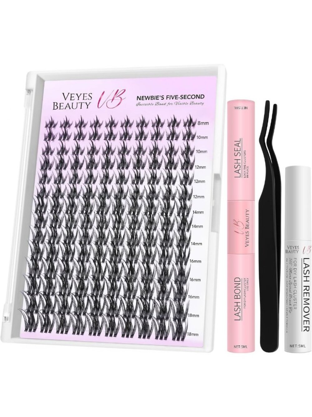 DIY Eyelash Extension Kit - Camellia Lash Clusters for Stunning Volume & Length